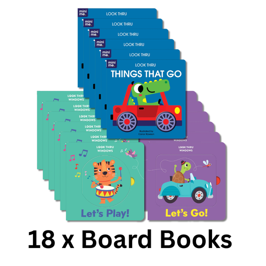 Mini Me Look Thru 18 Pack Board Books